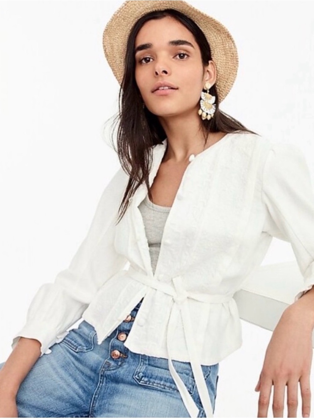 J. Crew Embroidered Top